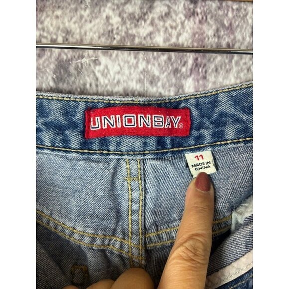 Vintage Union Bay Jeans Womens 11 Blue Denim High Rise Mom 80s Retro Tapered - Picture 11 of 14